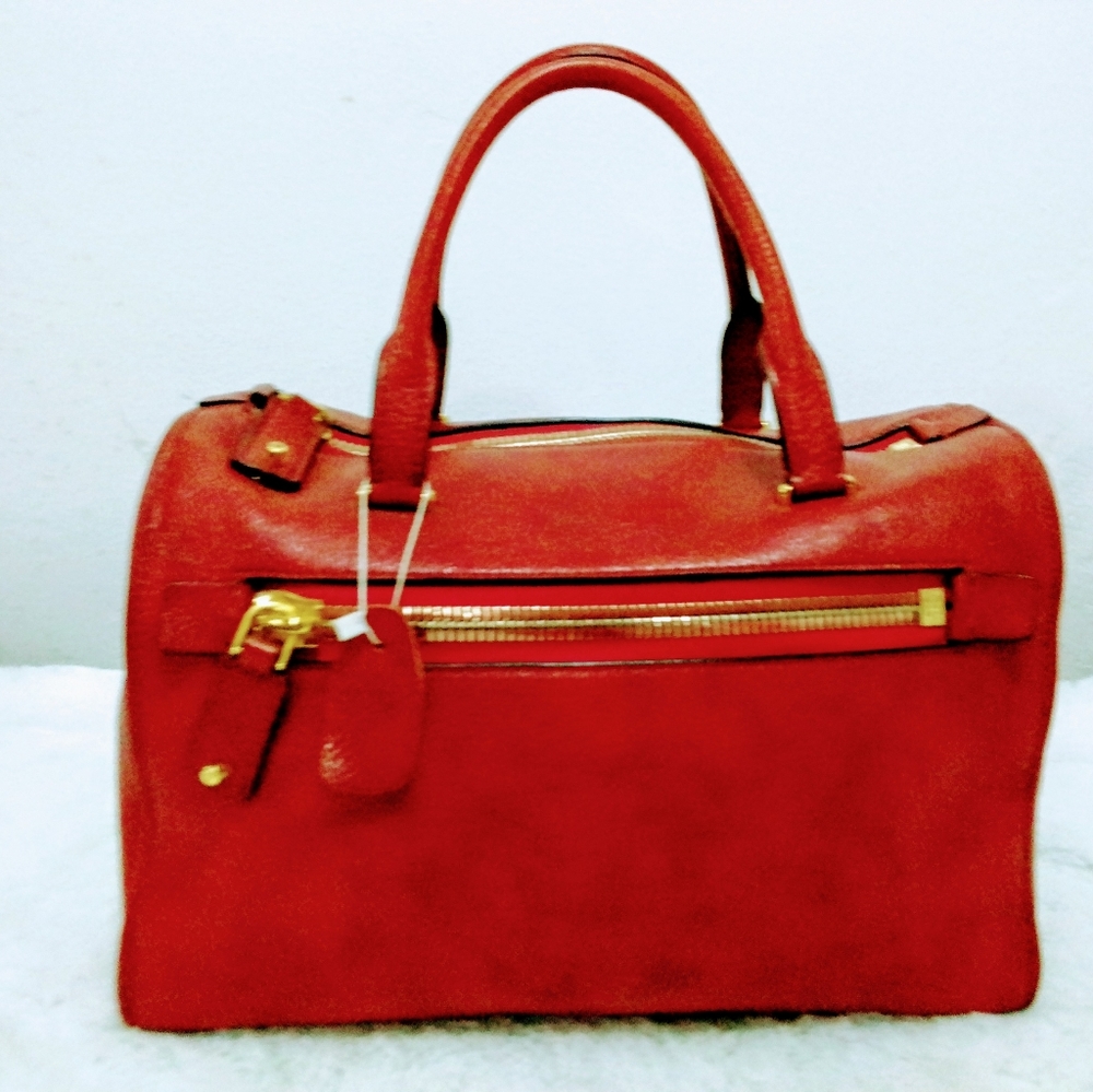 Tom Ford Freya calf skin leather Satchel